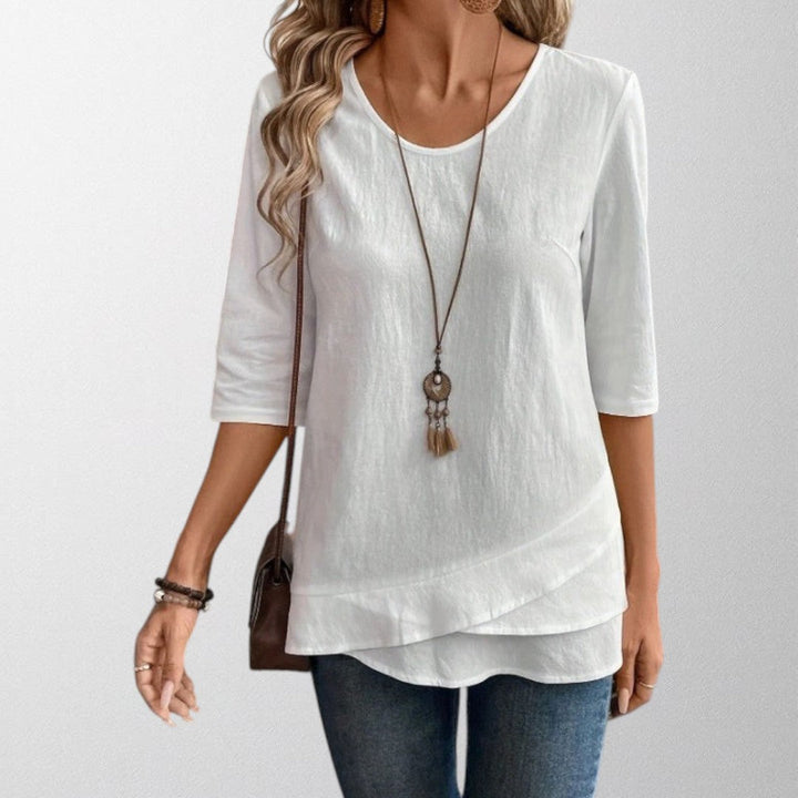 Olivia - Casual Plain Blouse