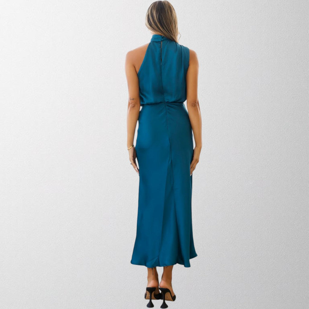 Olivia - Timeless Satin Halter Dress