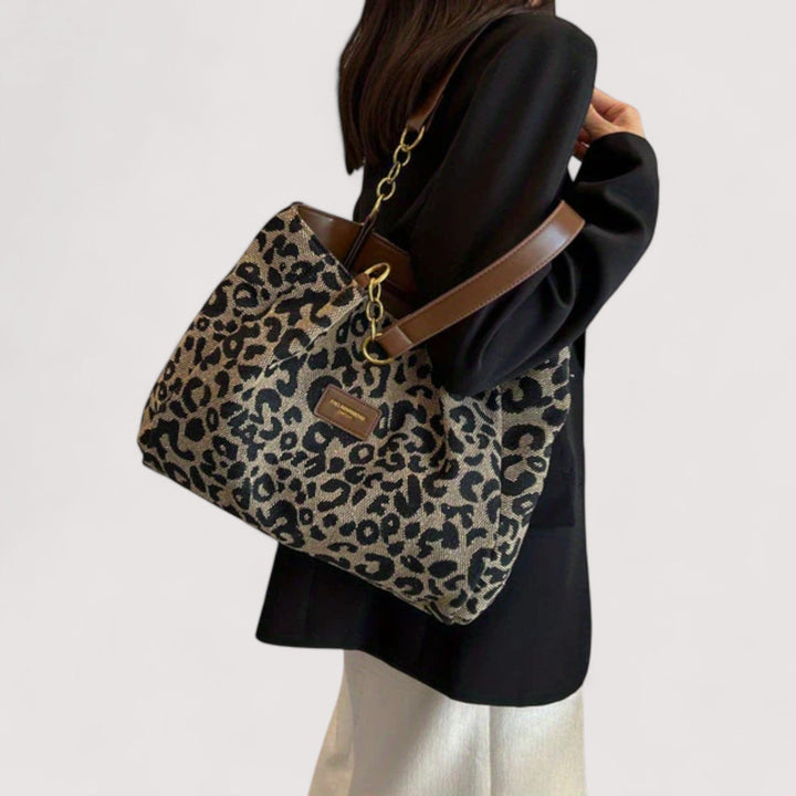 Olivia – Leopard Canvas Shopping Bag