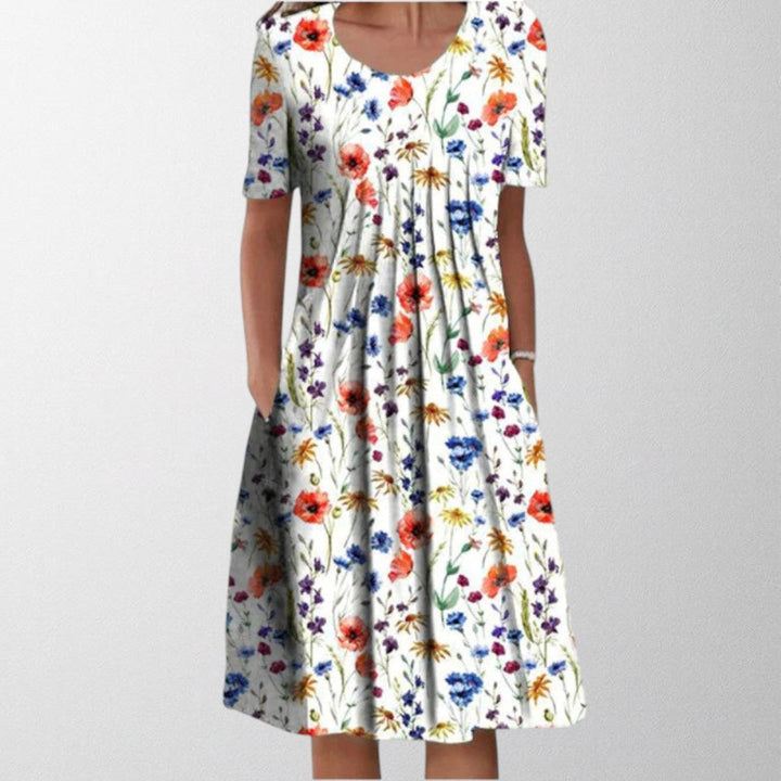 Olivia - Stylish and Casual Floral Dress with Pockets
