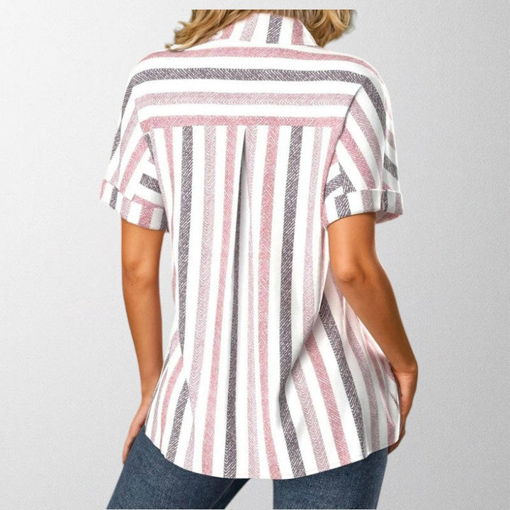Olivia - Casual Striped Blouse