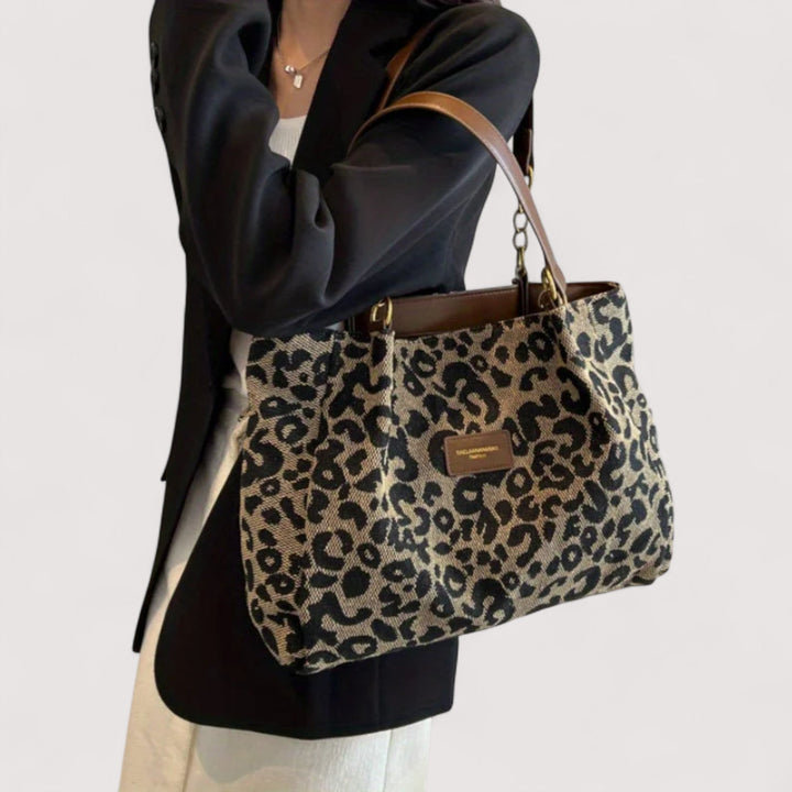 Olivia – Leopard Canvas Shopping Bag