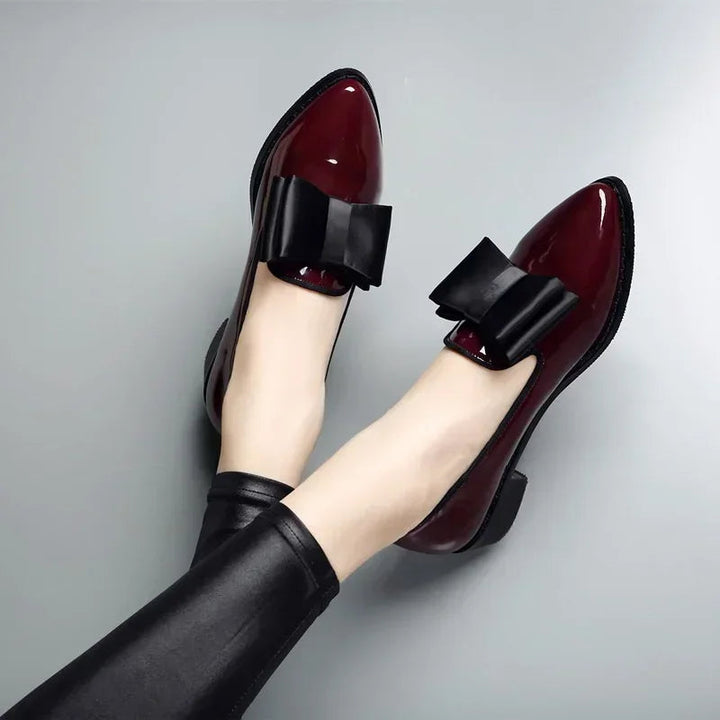 Versailles Patent Leather Bow Flats