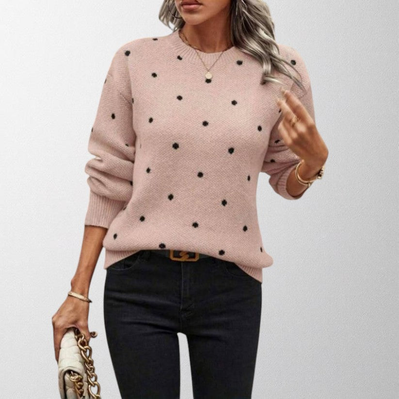 Olivia – Polka Dot Knitted Sweater