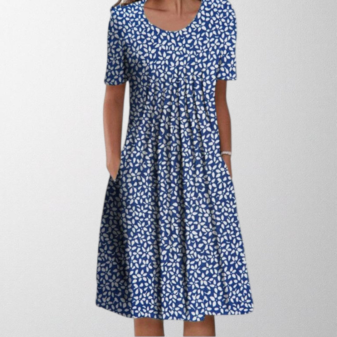 Olivia - Stylish and Casual Floral Dress with Pockets