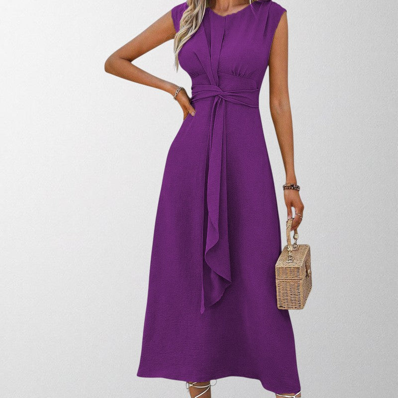 Olivia - Elegant Sleeveless Round Neck Maxi Dress