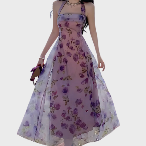 Elegant Chiffon Midi Dress