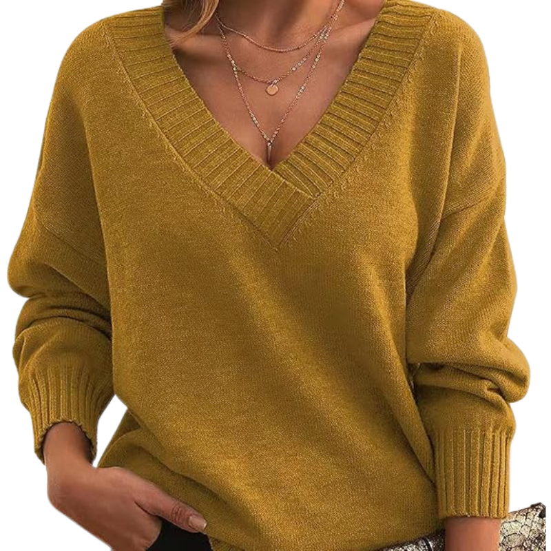 Luxury cashmere jumper with V-neck Perfect for everyday wear