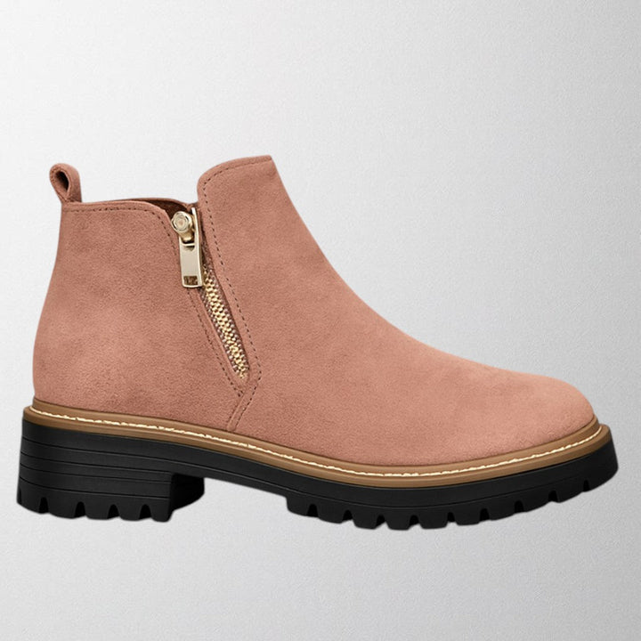 Olivia – Women's shoe with round toe and side zip fastening