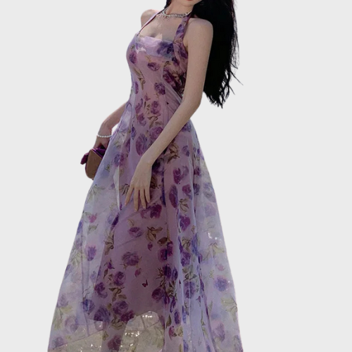 Elegant Chiffon Midi Dress