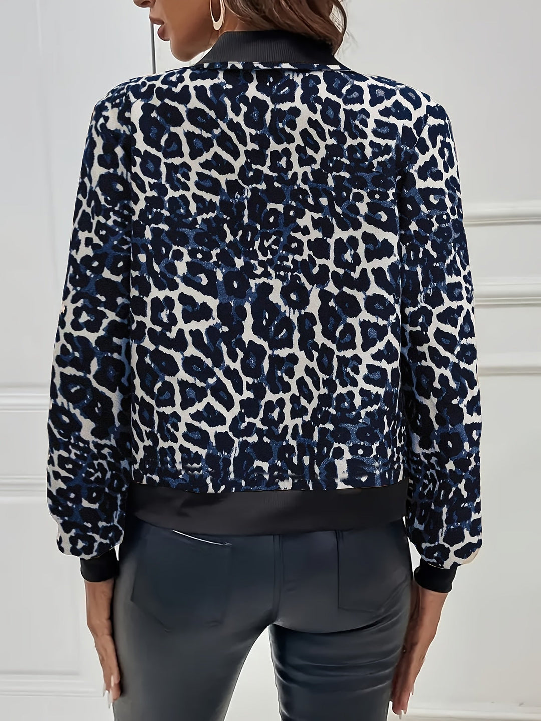 Isabella™ Leopard Print Zip-Up Jacket