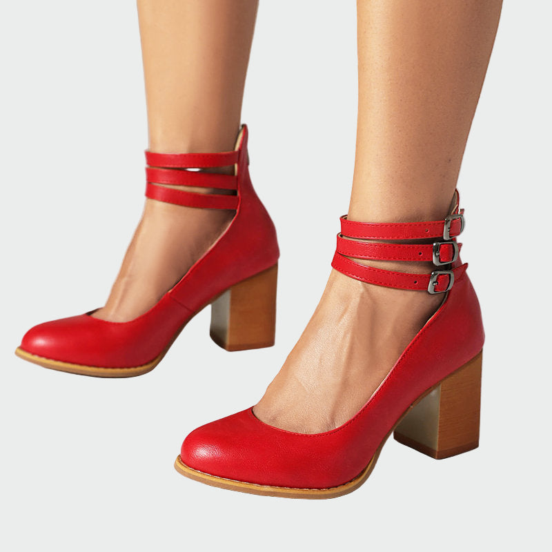 Kaa™ | Elegant Sandals with Chunky Heel