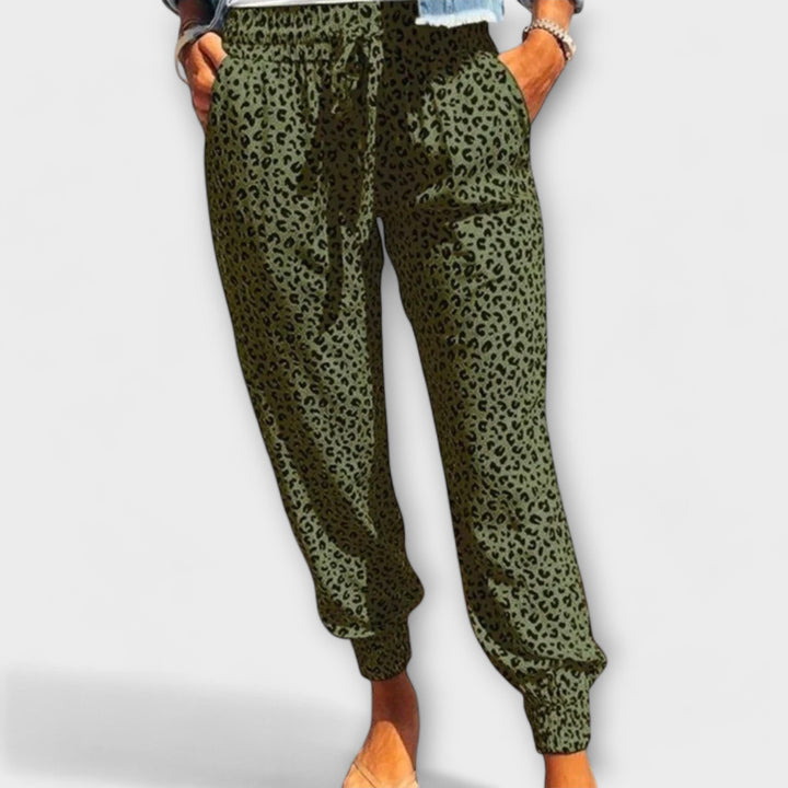 Feli - Wide-Leg Leopard Print Pants