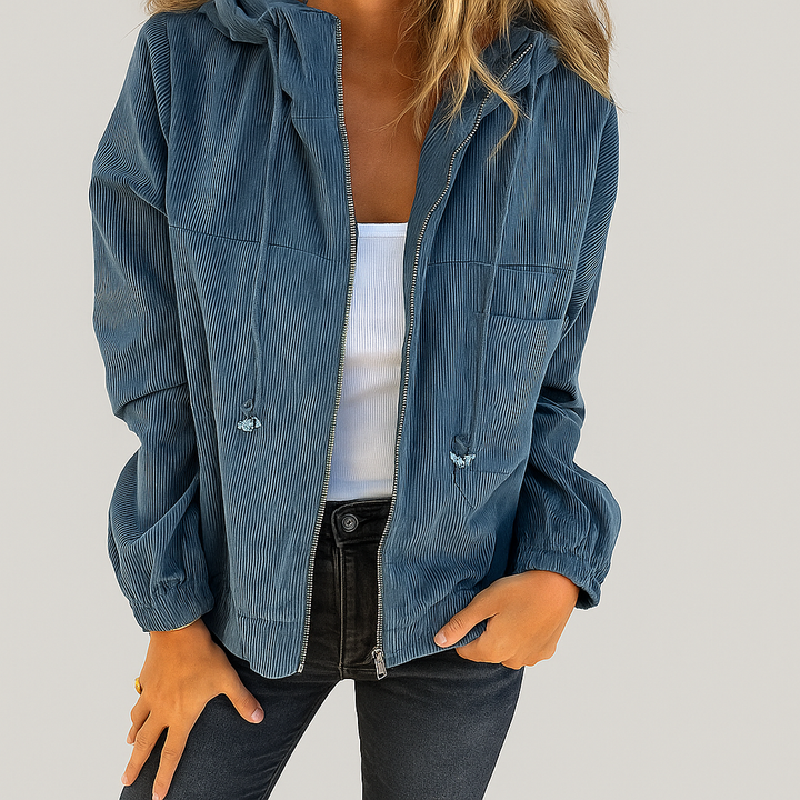 Isabella Casual Jacket with Hood and Zip