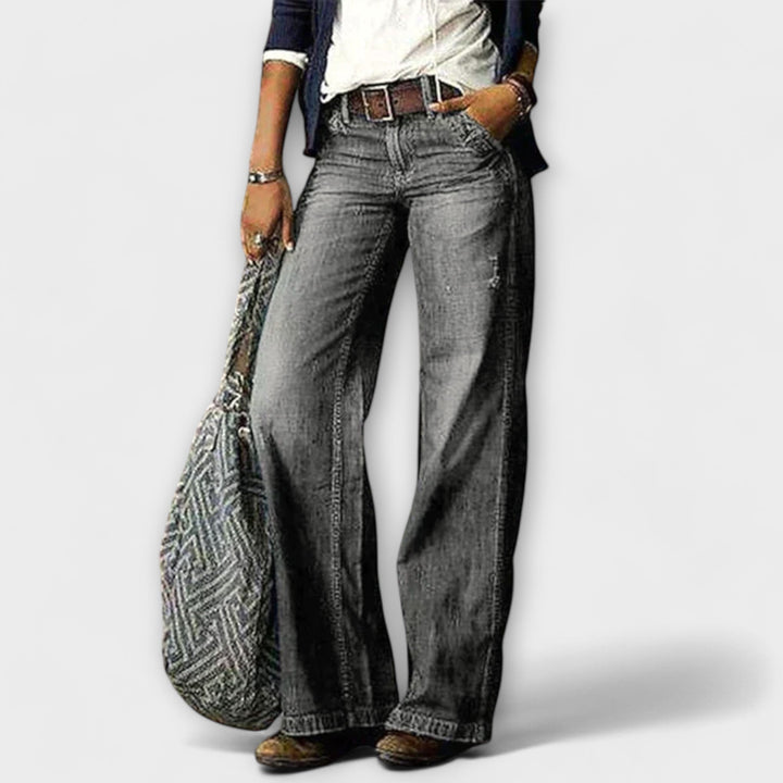 Cess - Wide-Leg Denim Pants