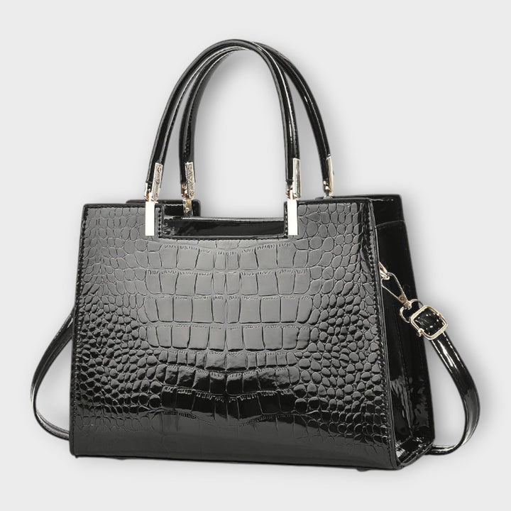 Olívia -  Shiny Crocodile Skin Pattern Handbag