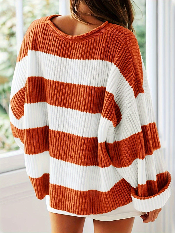 Ornella | Striped Round Neck Jumper