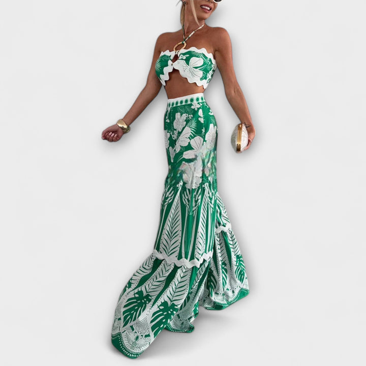 Zella - Cassie Ric Rac Trim Halter Ring Set